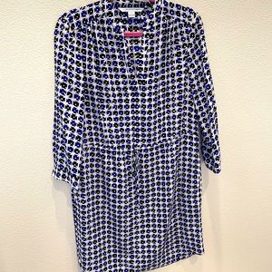 DVF silk sinch tie waist dress